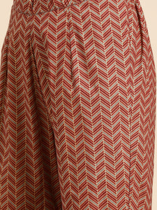 Kurti with sharara in Grey and Maroon