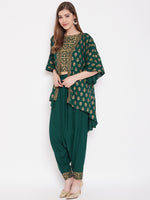 Load image into Gallery viewer, High low gold print Shrug
