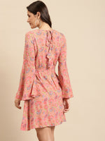 Load image into Gallery viewer, Printed Bell sleeve Dress
